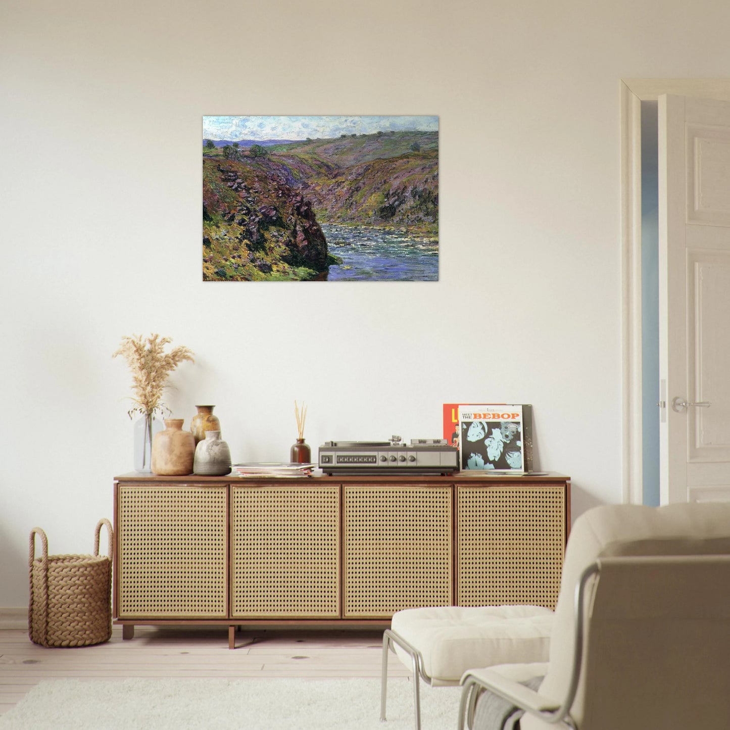 Valley of the Creuse, Sunlight Effect - claude monet Brushed Aluminum Print - 70x100 cm / 28x40 inches | claude monet Aluminum Print | claude monet Prints