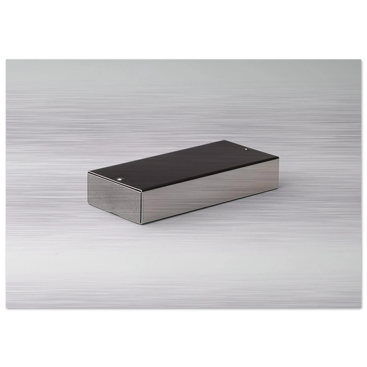 Double Ashtray Model No. 205A Cipro - 1974 - Bruno Munari Brushed Aluminum Print - 70x100 cm / 28x40 inches | Bruno Munari Aluminum Print | Bruno Munari Prints