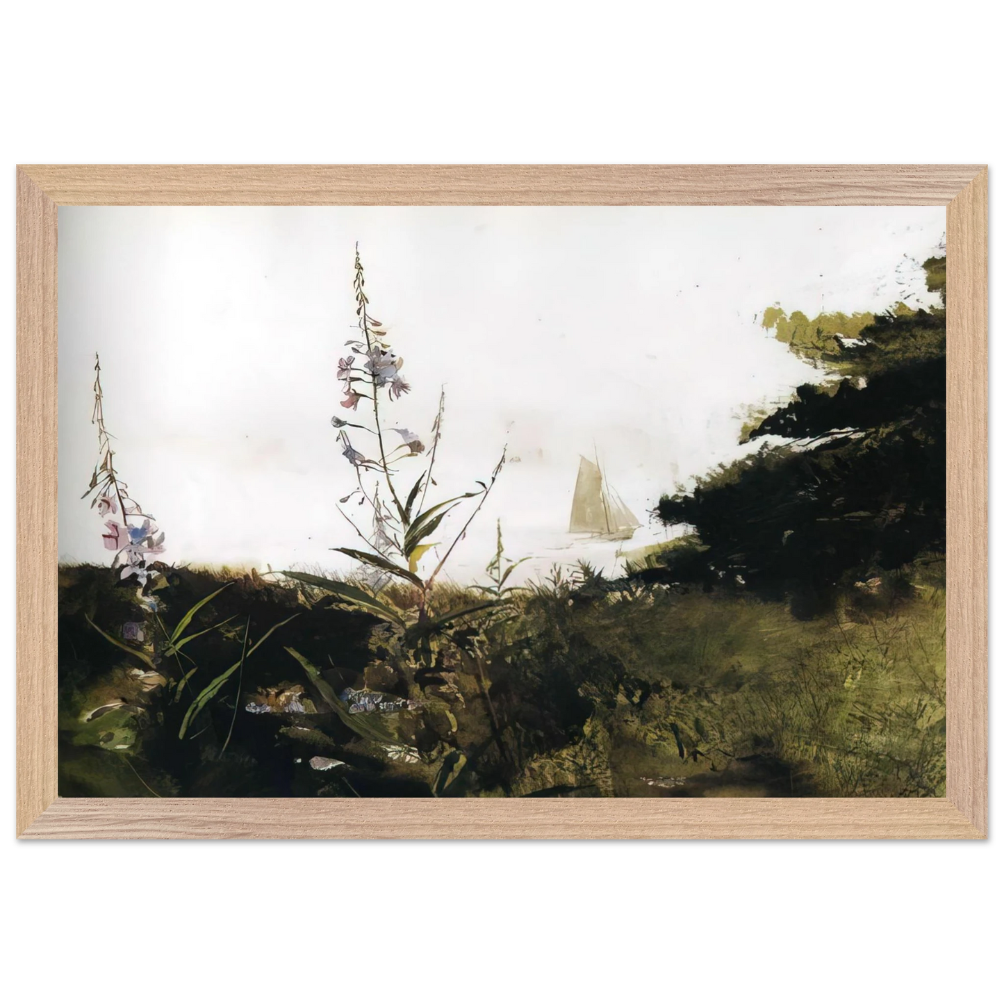 Andrew Wyeth - UNDER SAIL Wall Art - 30x40 cm / 12x16 inches - Fine Art Poster-canvas - -