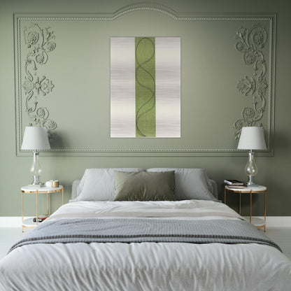 GREEN COLUMN FIGURE 2003 - Robert Mangold Brushed Aluminum Print - 70x100 cm / 28x40 inches | Robert Mangold Aluminum Print | Robert Mangold Prints