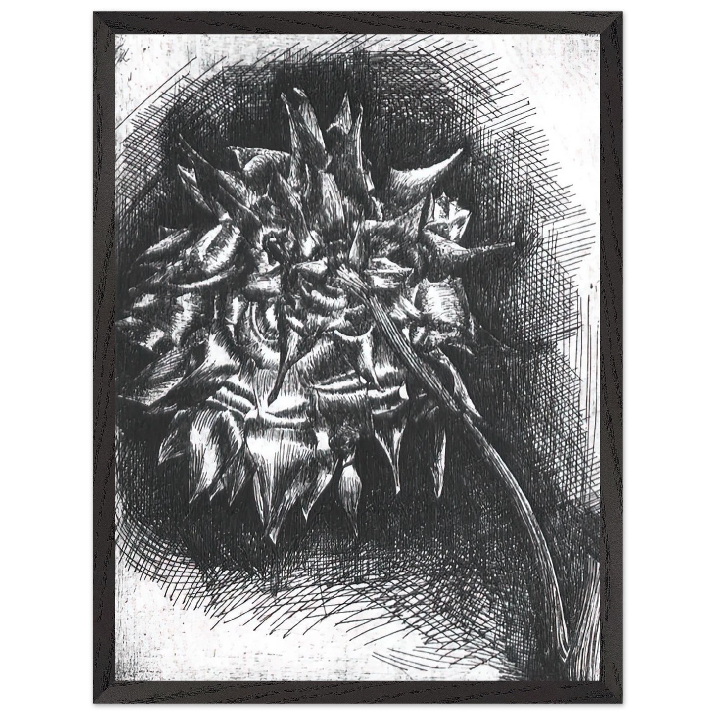 MC Escher - FLOWER Wall Art - 30x40 cm / 12x16 inches - Premium Wooden Framed Poster With Fine Art Paper - White frame