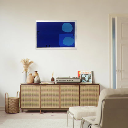 Four Blues Two Discs - 1970 - Patrick Heron Brushed Aluminum Print - 70x100 cm / 28x40 inches | Patrick Heron Aluminum Print | Patrick Heron Prints