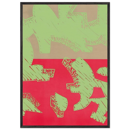 Rosso - 2000 - Carla Accardi 70x100 cm / 28x40 inches Framed Art Print – Black Wooden Frame