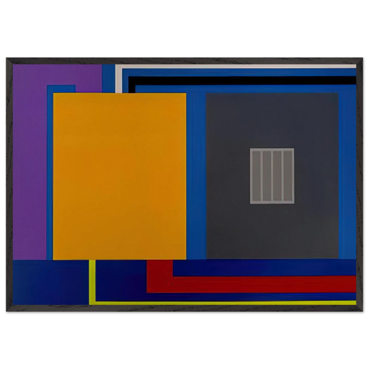 A Perfect World - 1993 - Peter Halley 70x100 cm / 28x40 inches Framed Art Print – Black Wooden Frame