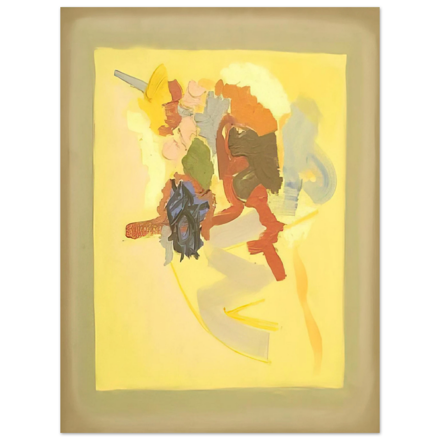 John Ferren - Yellow Field - 1960  75x100 cm / 30x40inches Fine Art Poster