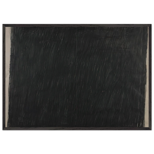 Drawing 25460 - 1960 - Bob Law 70x100 cm / 28x40 inches Framed Art Print – Black Wooden Frame