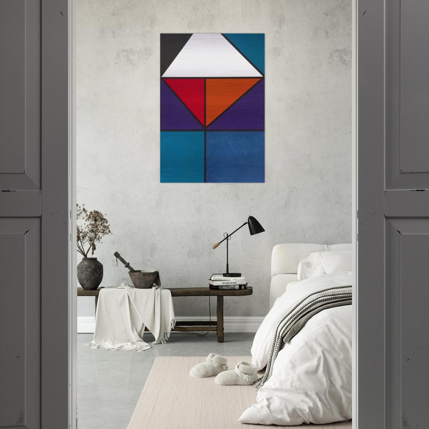 Plakat für Ausstellung Baden-Baden - 1965 - Johannes Itten Brushed Aluminum Print - 70x100 cm / 28x40 inches | Johannes Itten Aluminum Print | Johannes Itten Prints