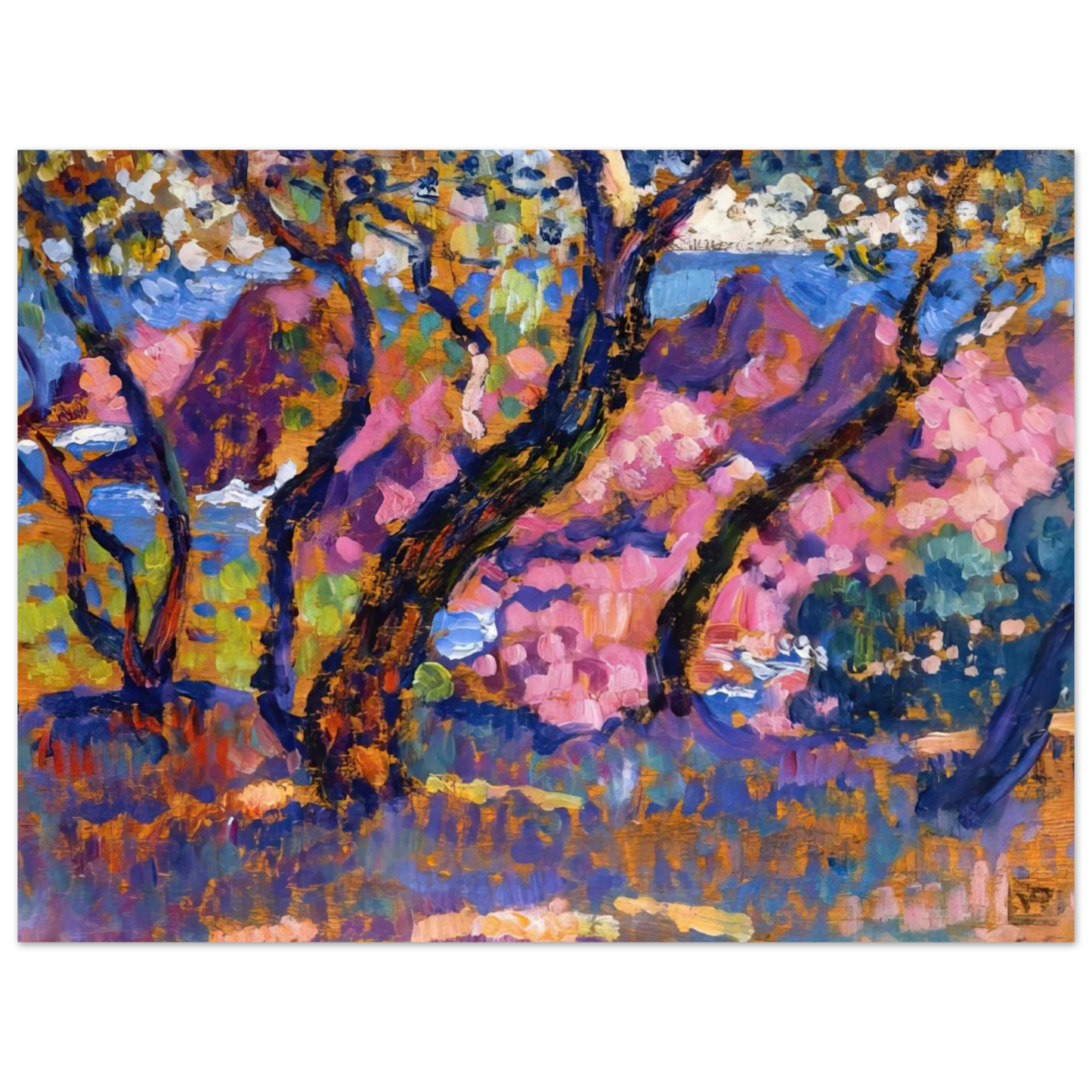 Theo van Rysselberghe - IN THE SHADE OF THE PINES STUDY 1905  75x100 cm / 30x40inches Fine Art Poster