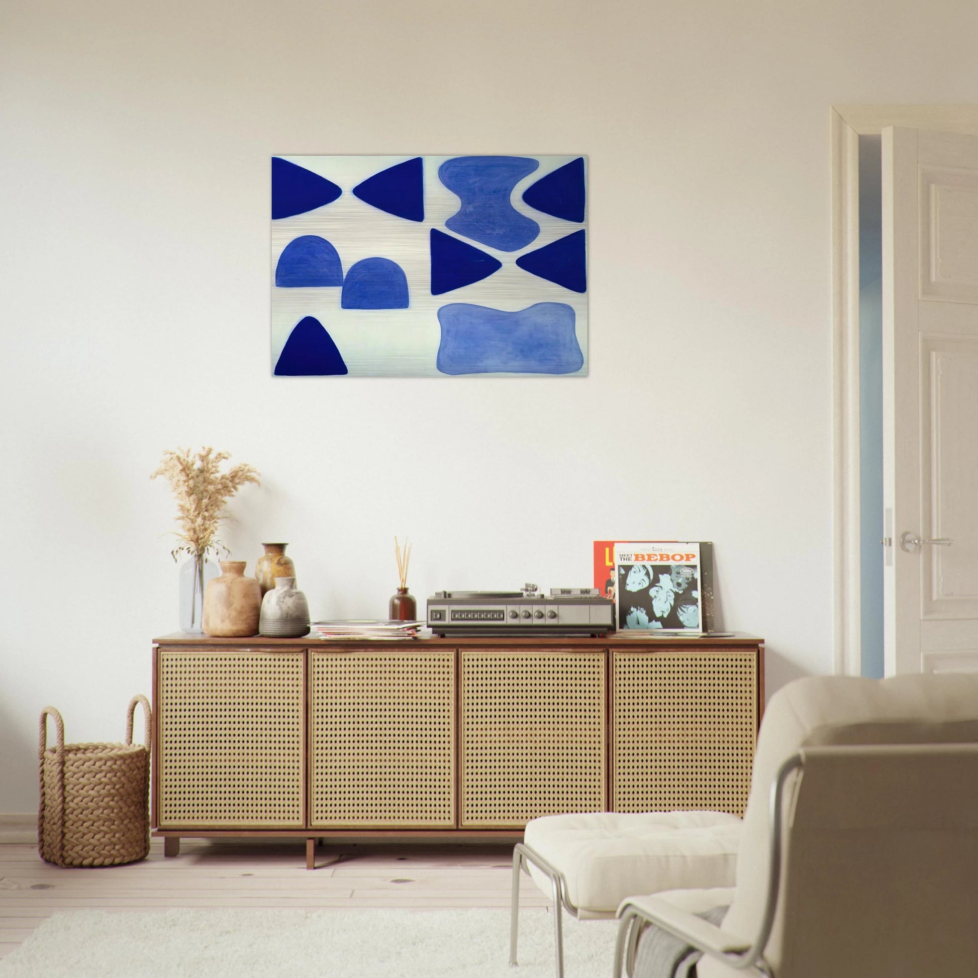 Berlin Blues 4 - 1965 - William Scott Brushed Aluminum Print - 70x100 cm / 28x40 inches | William Scott Aluminum Print | William Scott Prints