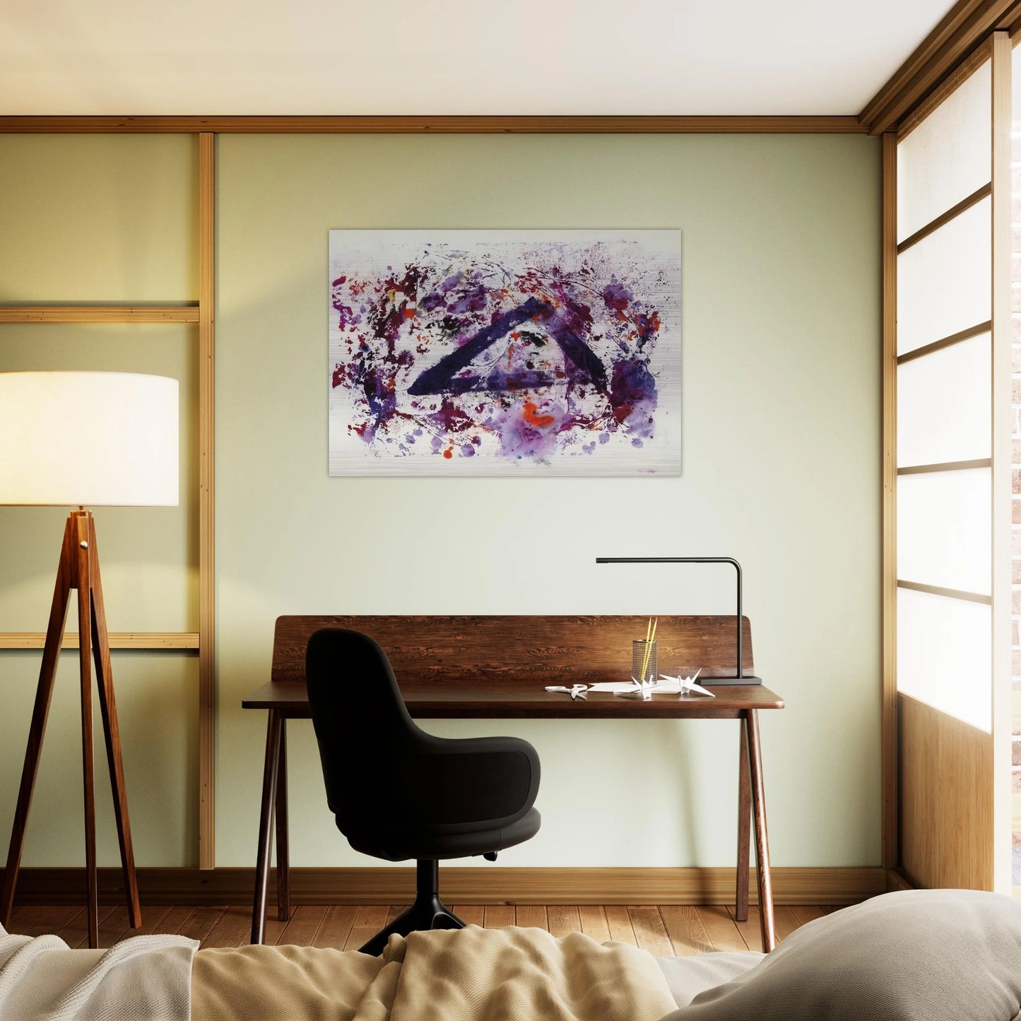 Untitled  SF220S  - Sam Francis Brushed Aluminum Print - 70x100 cm / 28x40 inches | Sam Francis Aluminum Print | Sam Francis Prints