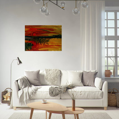Sunset - Emil Nolde Brushed Aluminum Print - 70x100 cm / 28x40 inches | Emil Nolde Aluminum Print | Emil Nolde Prints