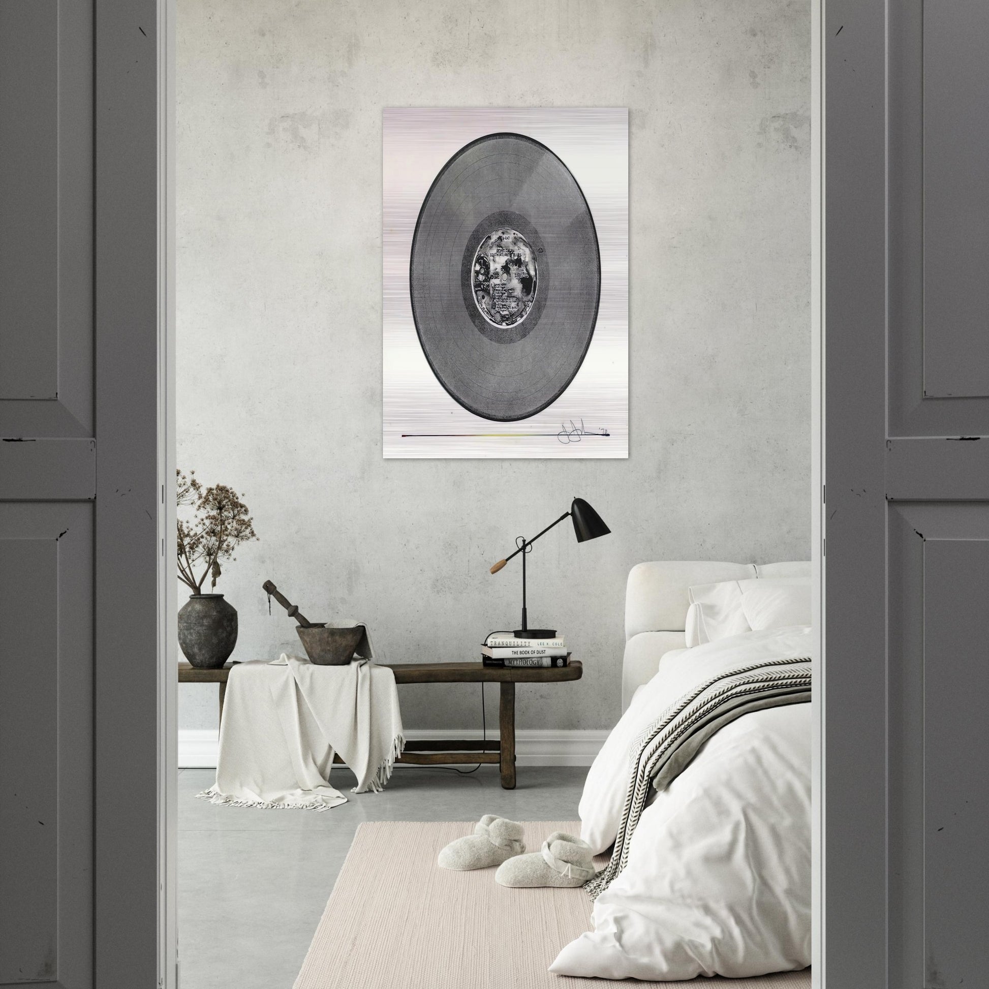 SCOTT FAGAN RECORD 1970 - Jasper Johns Brushed Aluminum Print - 70x100 cm / 28x40 inches | Jasper Johns Aluminum Print | Jasper Johns Prints