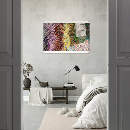 BETWEEN THE CLOCK AND THE BED 1989 0 - Jasper Johns Acrylic Print - 70x100 cm / 28x40″ inches