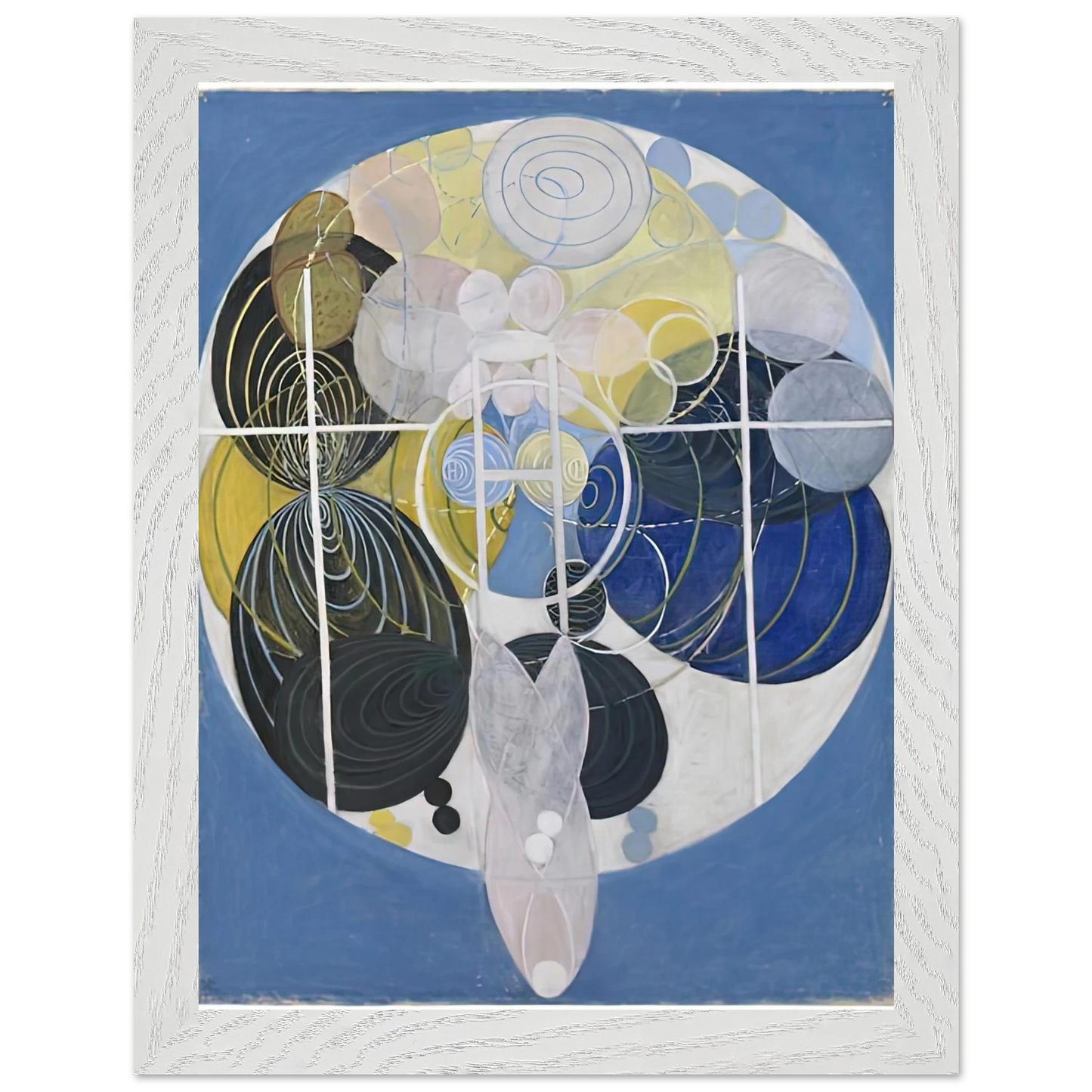 Hilma af Klint - THE LARGE FIGURE PAINTINGS NR 5 1907 Wall art - 60x80 cm / 24x32 inches - Premium Wooden Framed Poster With Fine Art Paper-canvas - Wood frame