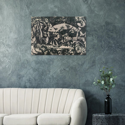 NUMBER 14 - Jackson Pollock Brushed Aluminum Print - 70x100 cm / 28x40 inches | Jackson Pollock Aluminum Print | Jackson Pollock Prints