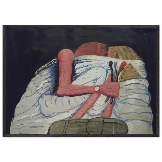 COUPLE IN BED - Philip Guston 70x100 cm / 28x40 inches Framed Art Print – Black Wooden Frame