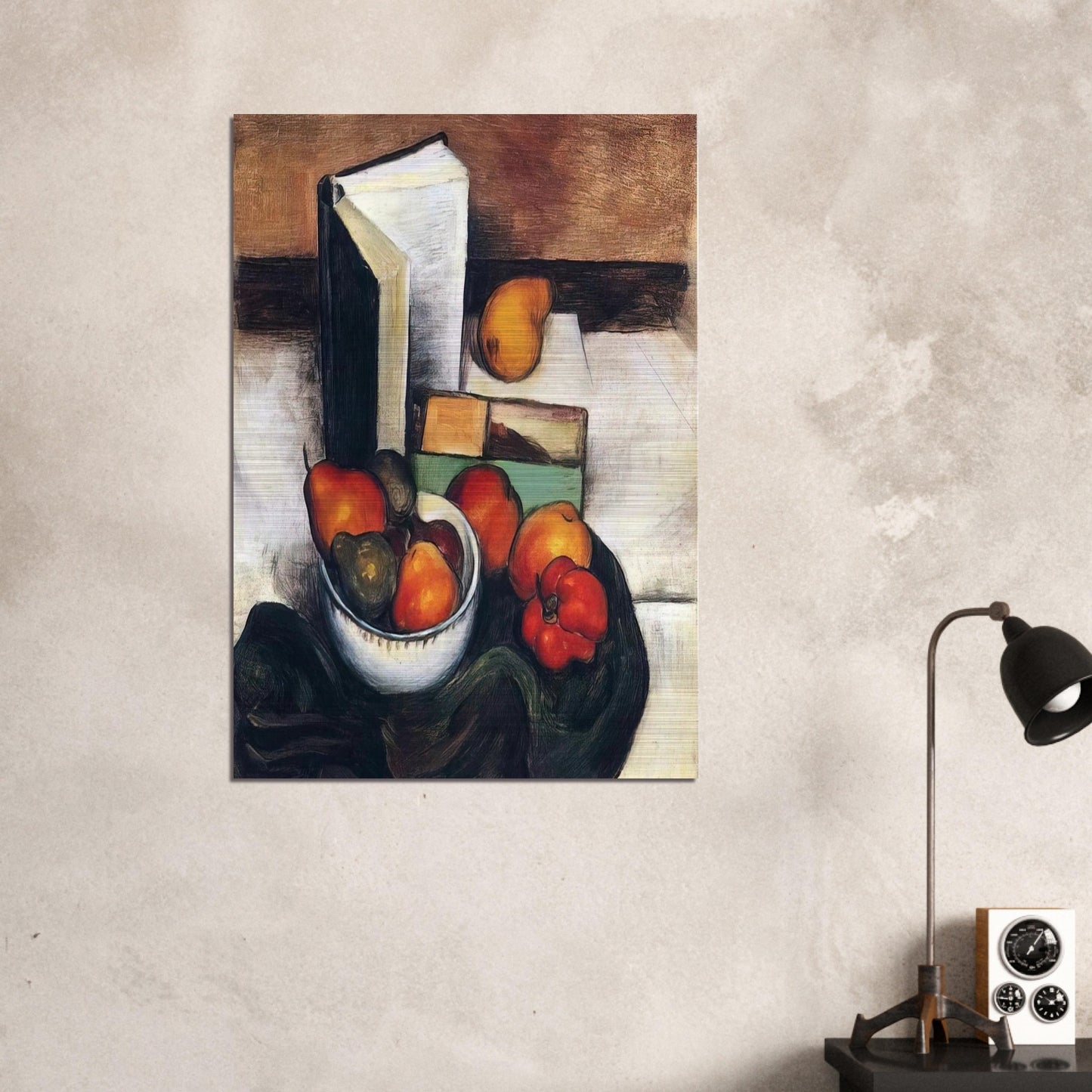 STILL LIFE WITH FRUIT AND VEGETABLES - Thomas Hart Benton Brushed Aluminum Print - 70x100 cm / 28x40 inches | Thomas Hart Benton Aluminum Print | Thomas Hart Benton Prints
