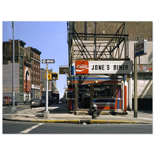 Richard Estes - JONES DINER 1979  75x100 cm / 30x40inches Fine Art Poster