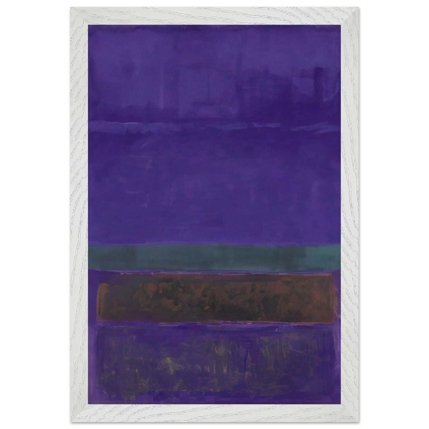 Mark Rothko - Untitled [Blue, Green, and Brown] - 1952 Wall Art - 30x40 cm / 12x16 inches - Premium Wooden Framed Poster With Fine Art Paper-canvas - Wood frame