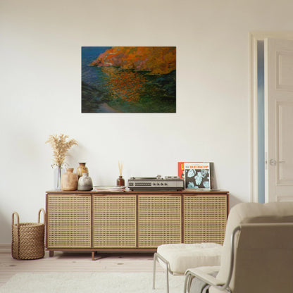 SMALL ROCKY BAY OF NANS CADAQUES 1921 - Salvador Dali Brushed Aluminum Print - 70x100 cm / 28x40 inches | Salvador Dali Aluminum Print | Salvador Dali Prints