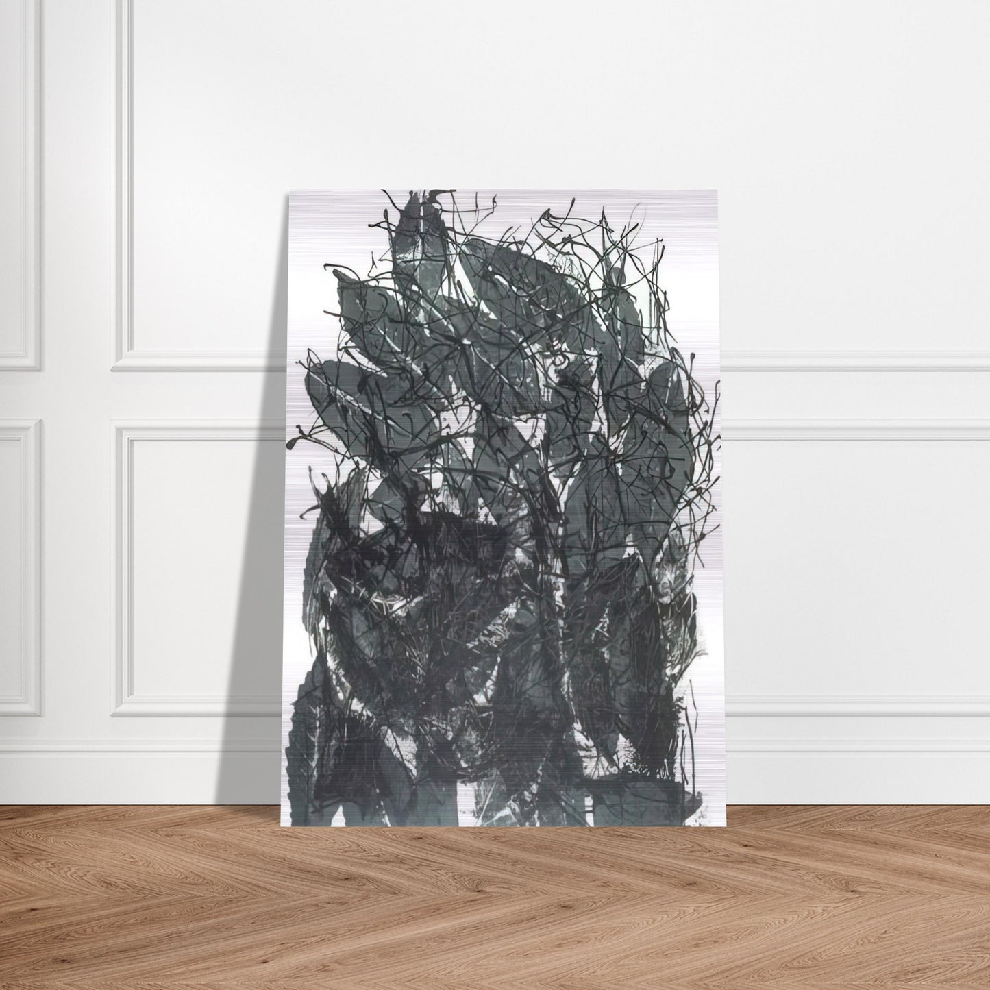 Leaves I - Jean-Paul Riopelle Brushed Aluminum Print - 70x100 cm / 28x40 inches | Jean-Paul Riopelle Aluminum Print | Jean-Paul Riopelle Prints