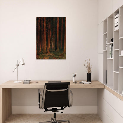 Sunset in the forest - Arkhyp Kuindzhi Brushed Aluminum Print - 70x100 cm / 28x40 inches | Arkhyp Kuindzhi Aluminum Print | Arkhyp Kuindzhi Prints