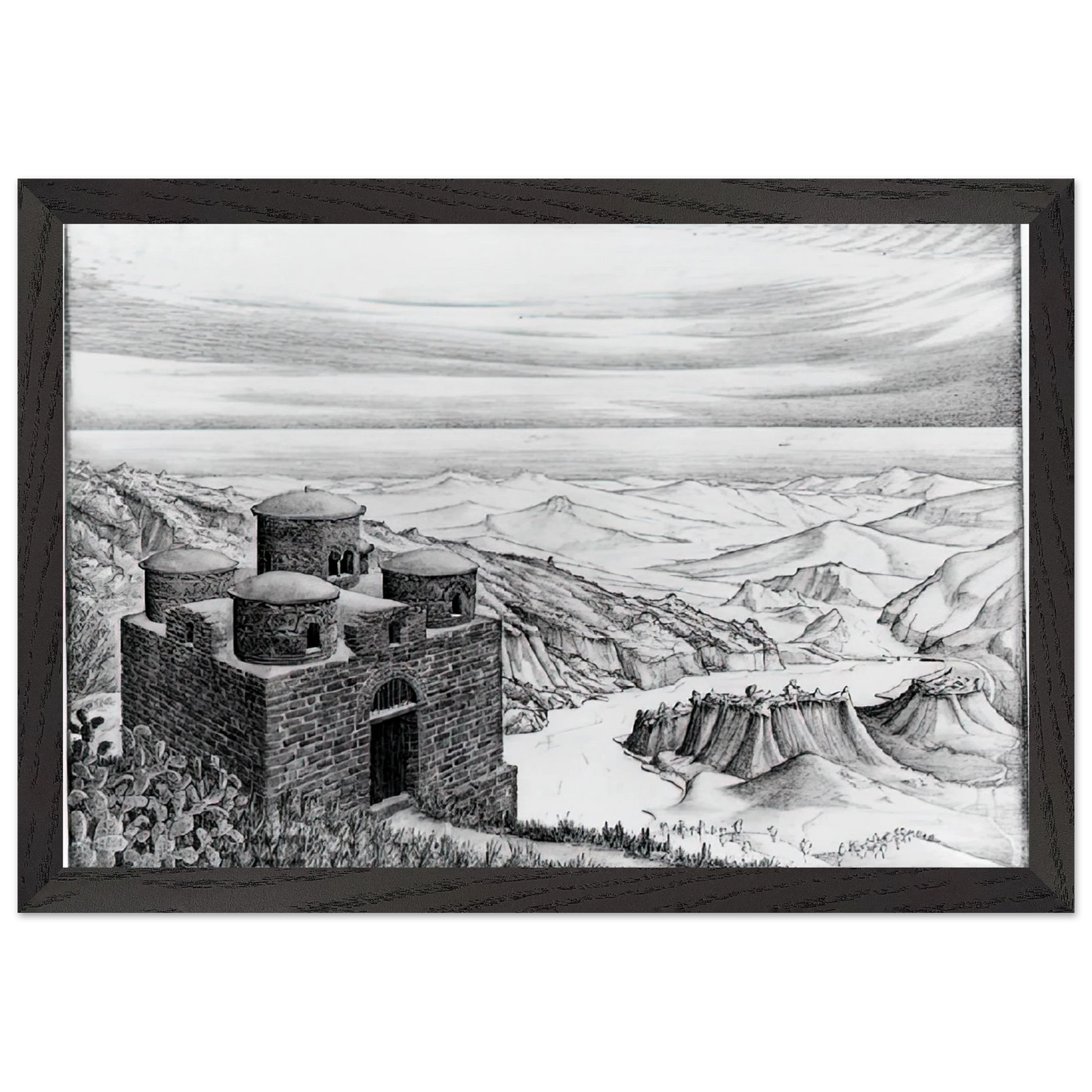 MC Escher - CATTOLICA OF STILO CALABRIA 1930 Wall Art - 60x80 cm / 24x32 inches - Fine Art Poster-canvas - -