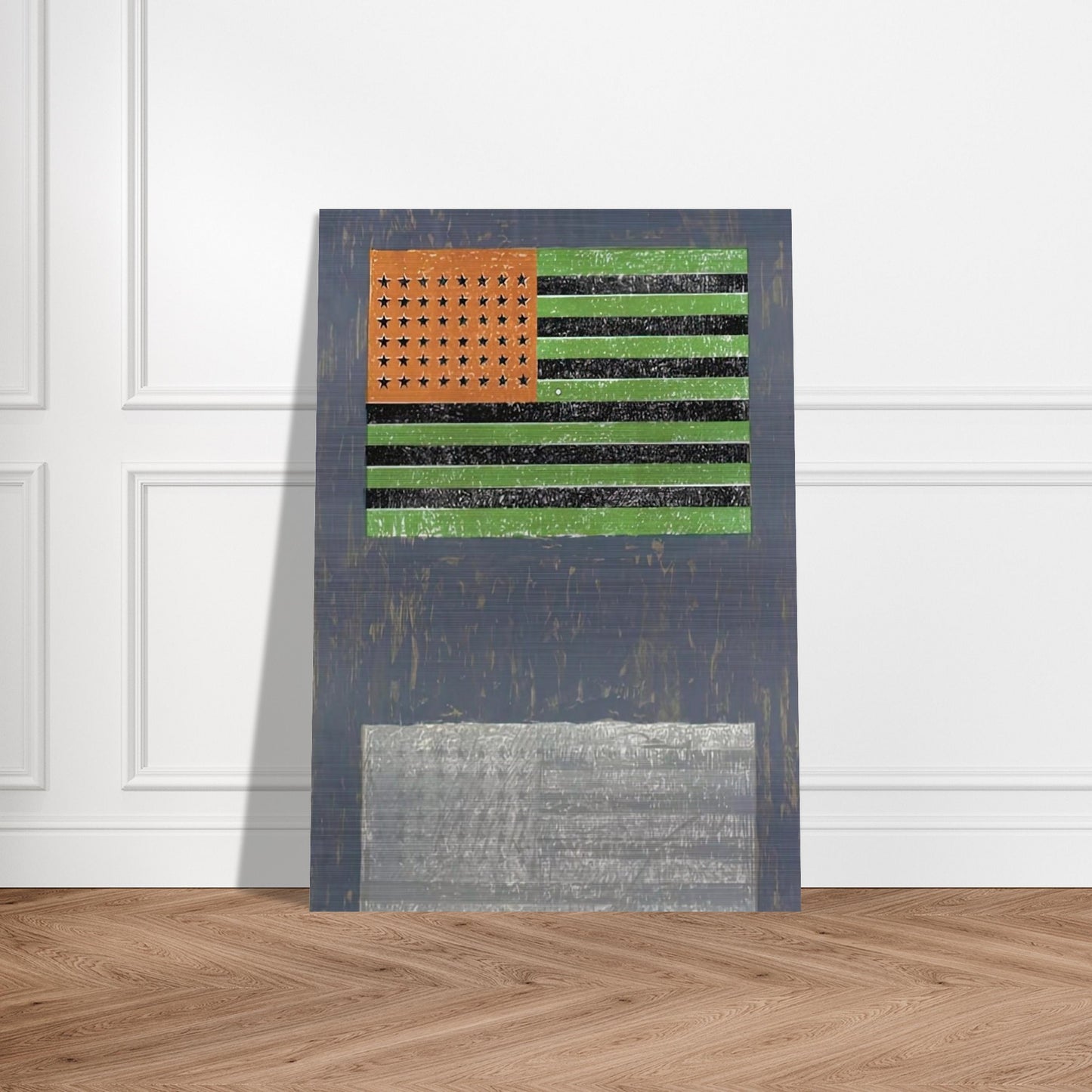 FLAGS ULAE 42 - Jasper Johns Brushed Aluminum Print - 70x100 cm / 28x40 inches | Jasper Johns Aluminum Print | Jasper Johns Prints