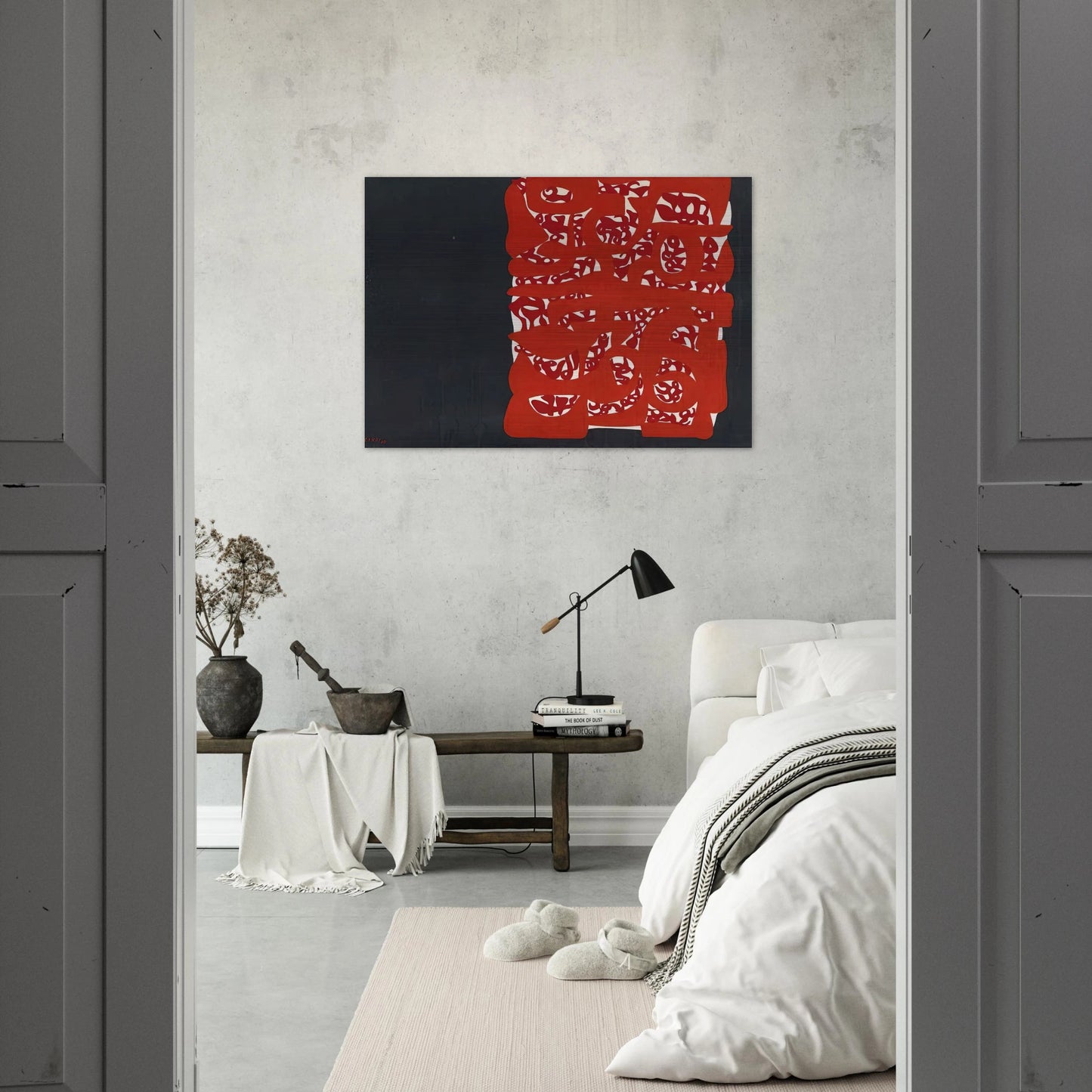 Rettangolo rosso - 1960 - Carla Accardi Brushed Aluminum Print - 70x100 cm / 28x40 inches | Carla Accardi Aluminum Print | Carla Accardi Prints