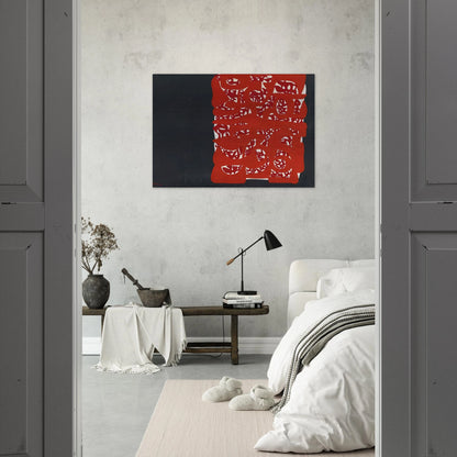 Rettangolo rosso - 1960 - Carla Accardi Brushed Aluminum Print - 70x100 cm / 28x40 inches | Carla Accardi Aluminum Print | Carla Accardi Prints