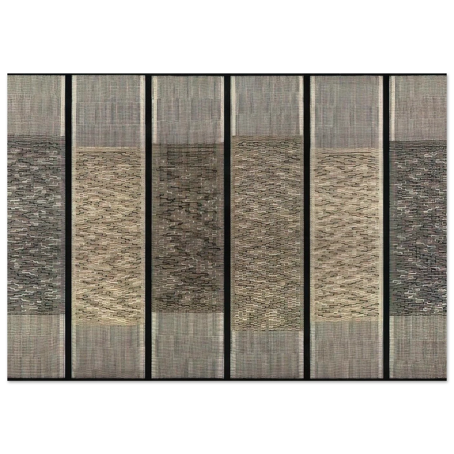 SIX PRAYERS 1965 - Anni Albers Brushed Aluminum Print - 70x100 cm / 28x40 inches | Anni Albers Aluminum Print | Anni Albers Prints