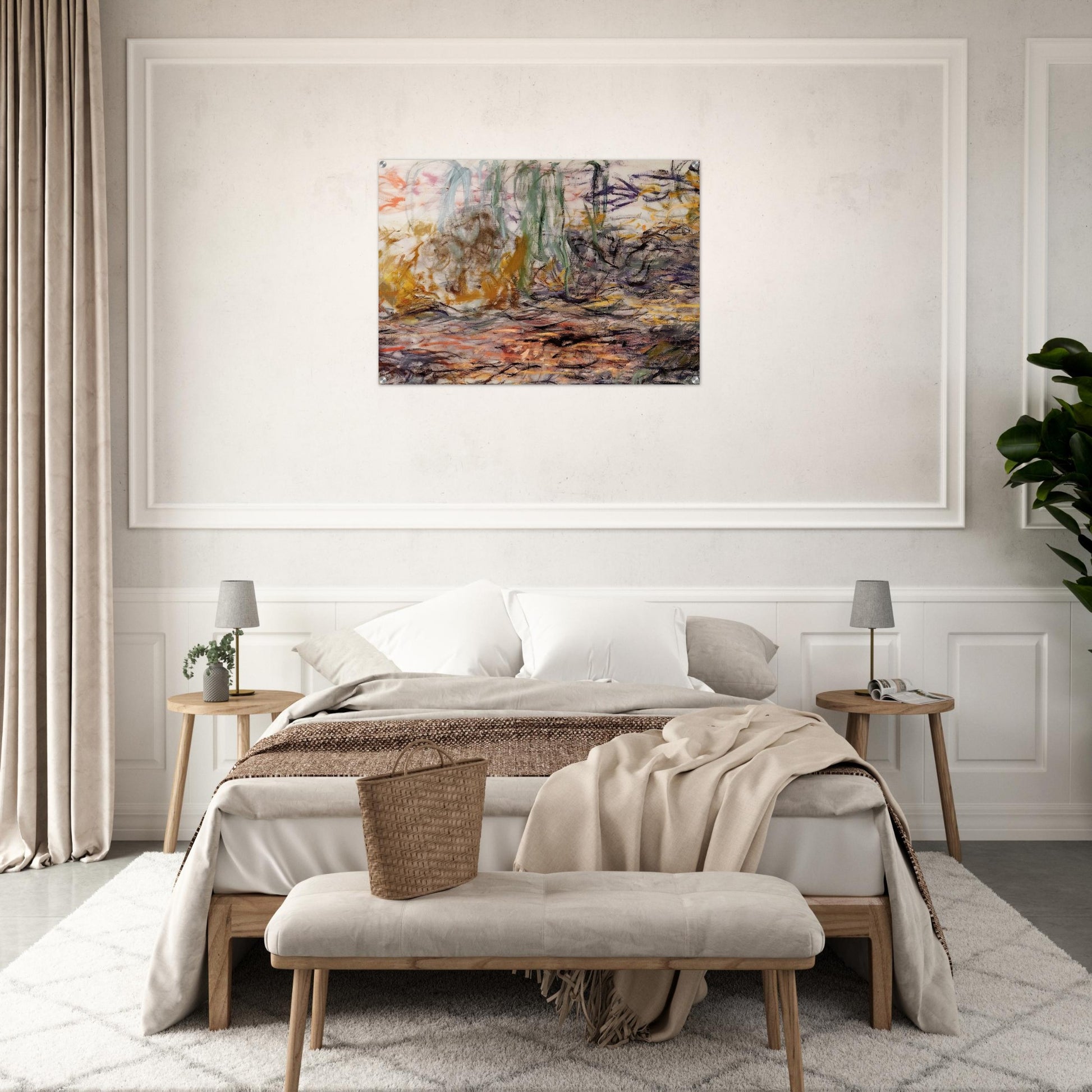Water Lilies left half - claude monet Acrylic Print - 70x100 cm / 28x40″ inches