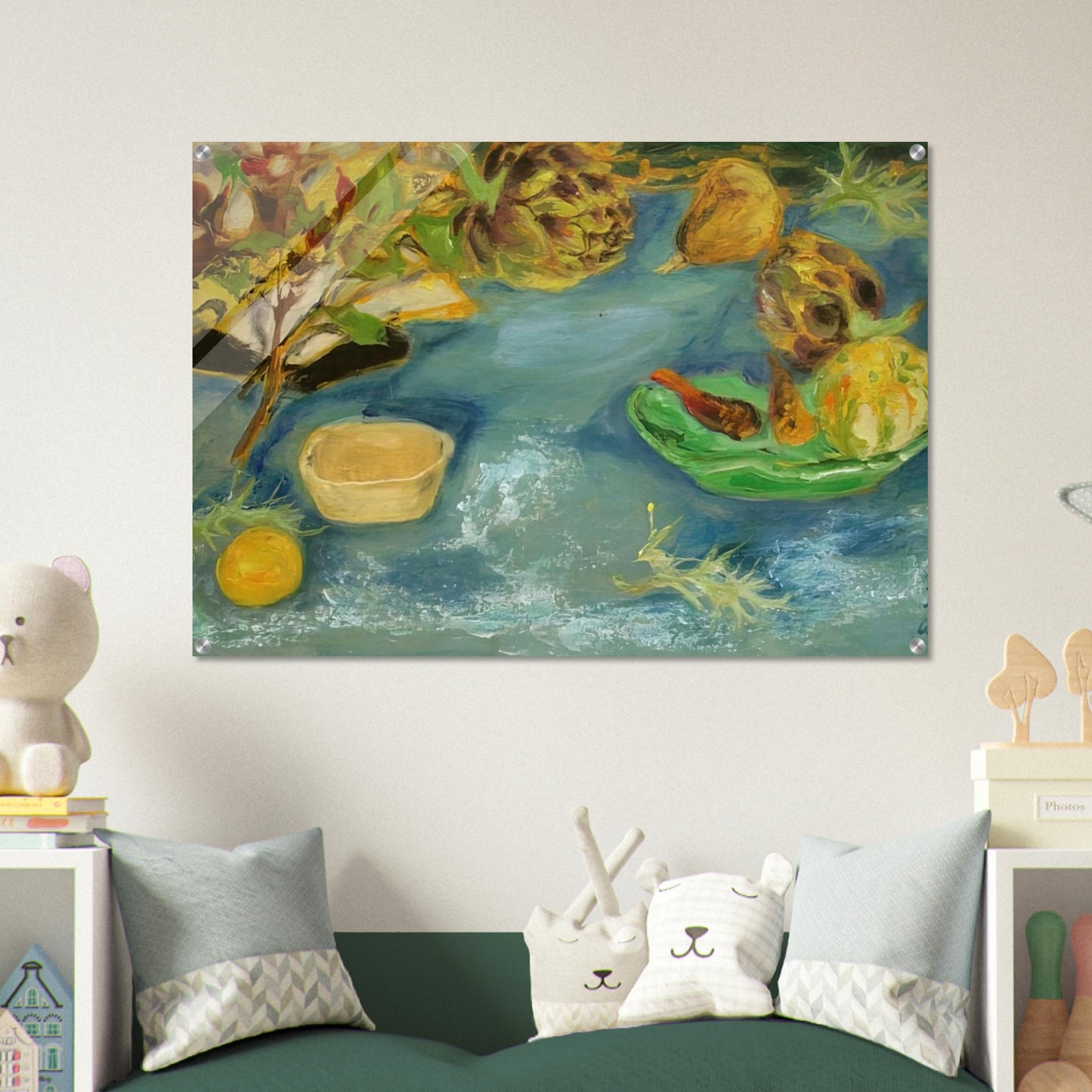 Still life with artichokes - 1956 - Le Pho Acrylic Print - 70x100 cm / 28x40″ inches