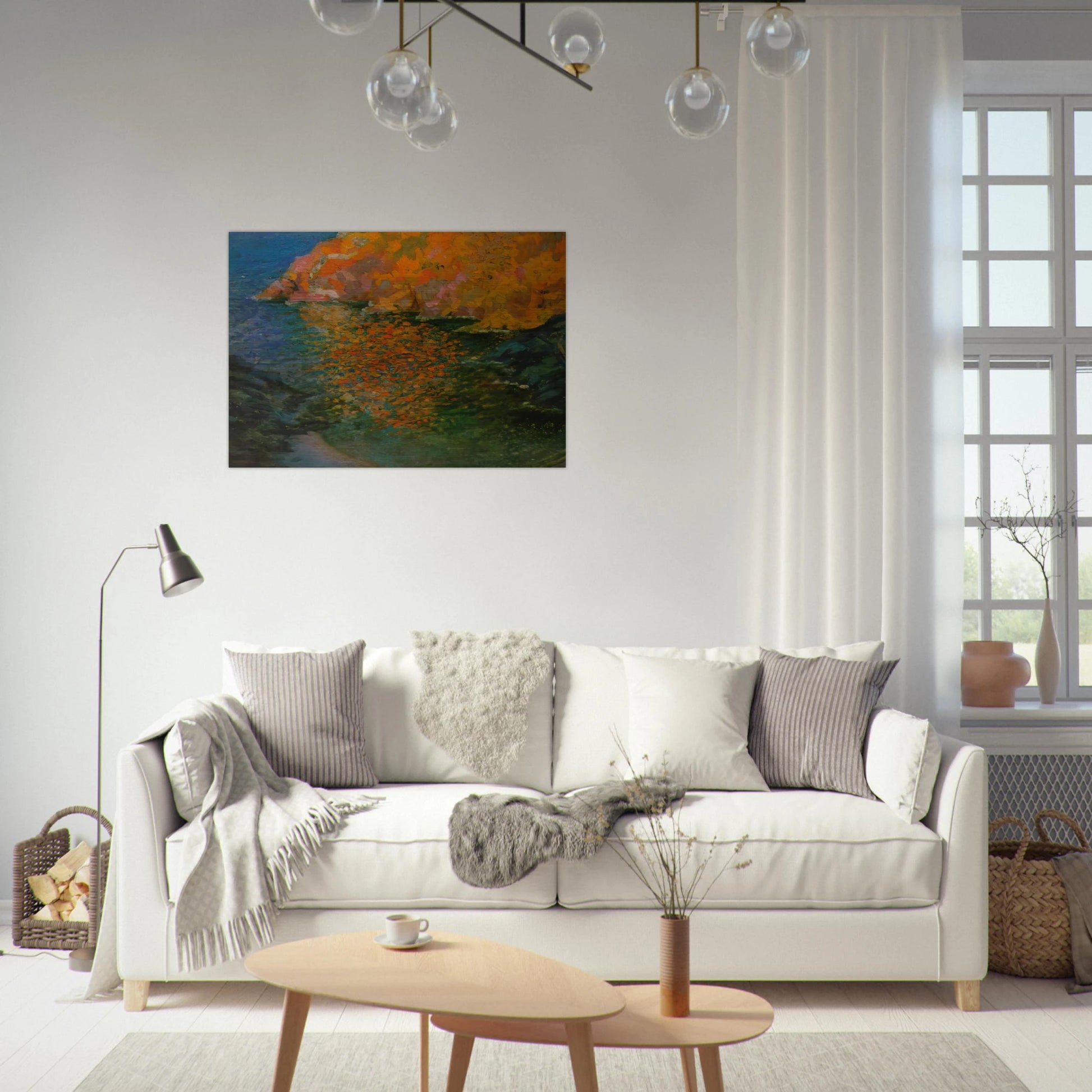 SMALL ROCKY BAY OF NANS CADAQUES 1921 - Salvador Dali Brushed Aluminum Print - 70x100 cm / 28x40 inches | Salvador Dali Aluminum Print | Salvador Dali Prints