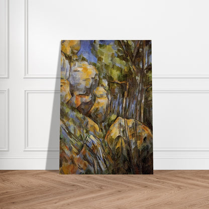 Rocks near the Caves below the Chateau Noir - Paul Cézanne Brushed Aluminum Print - 70x100 cm / 28x40 inches | Paul Cézanne Aluminum Print | Paul Cézanne Prints