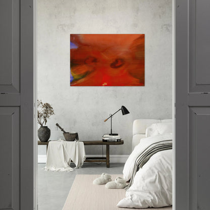 Red Petals - Sam Gilliam Brushed Aluminum Print - 70x100 cm / 28x40 inches | Sam Gilliam Aluminum Print | Sam Gilliam Prints