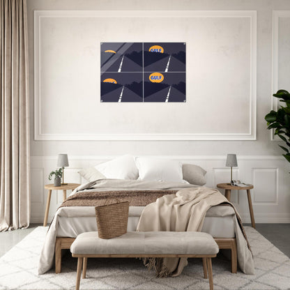 June Moon - 1963 - Allan D Arcangelo Acrylic Print - 70x100 cm / 28x40″ inches | Allan D Arcangelo Wall Art | Allan D Arcangelo Prints