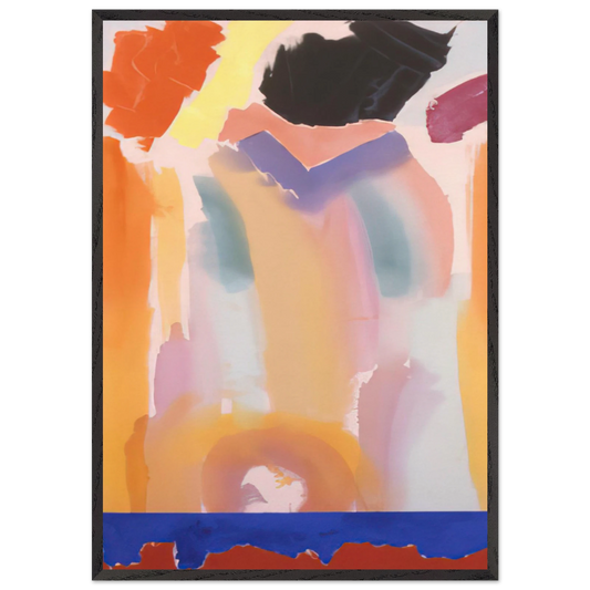Orange Jangles - 1969 - Ronnie Landfield 70x100 cm / 28x40 inches Framed Art Print – Black Wooden Frame