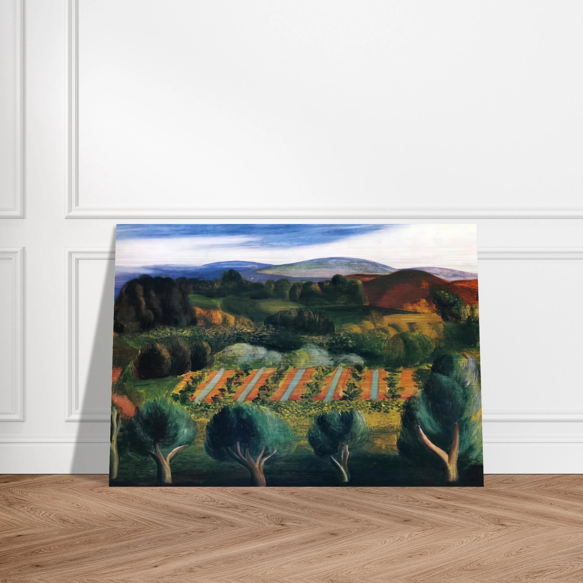 PROVENCE LANDSCAPE 1918 - Moise Kisling Brushed Aluminum Print - 70x100 cm / 28x40 inches | Moise Kisling Aluminum Print | Moise Kisling Prints