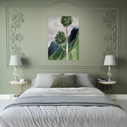 Papaya Tree-Iao Valley - Georgia O'Keeffe Brushed Aluminum Print - 70x100 cm / 28x40 inches | Georgia O'Keeffe Aluminum Print | Georgia O'Keeffe Prints