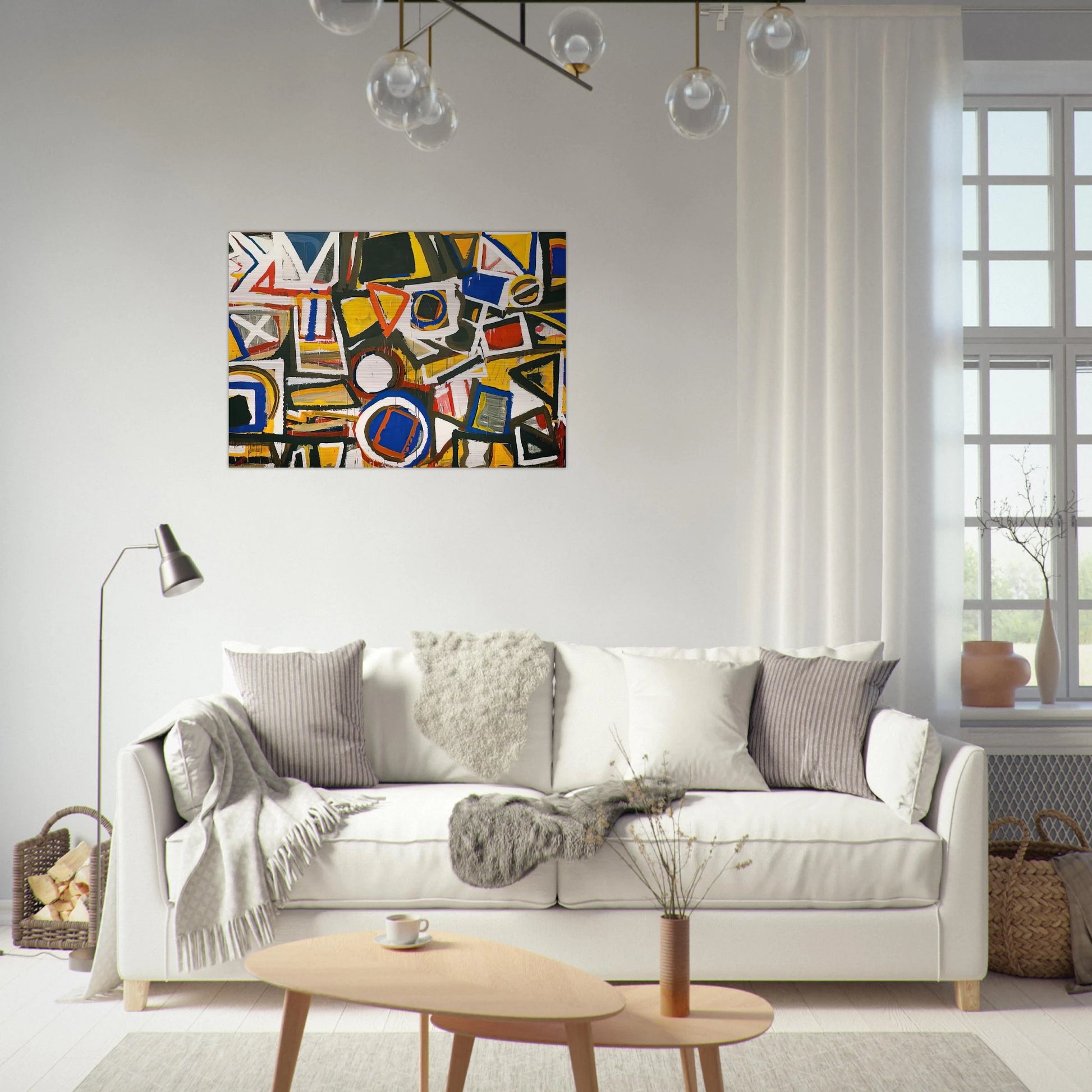 Taxi Cab II - Al Held Brushed Aluminum Print - 70x100 cm / 28x40 inches | Al Held Aluminum Print | Al Held Prints