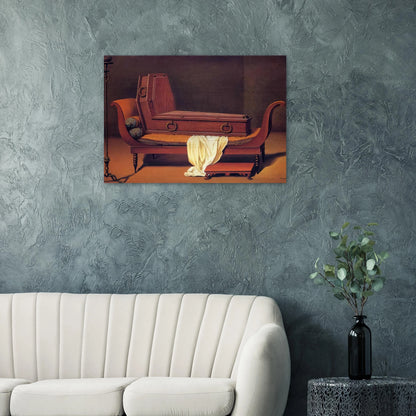 PERSPECTIVE MADAME RECAMIER BY DAVID 1949 - Rene Magritte Brushed Aluminum Print - 70x100 cm / 28x40 inches | Rene Magritte Aluminum Print | Rene Magritte Prints