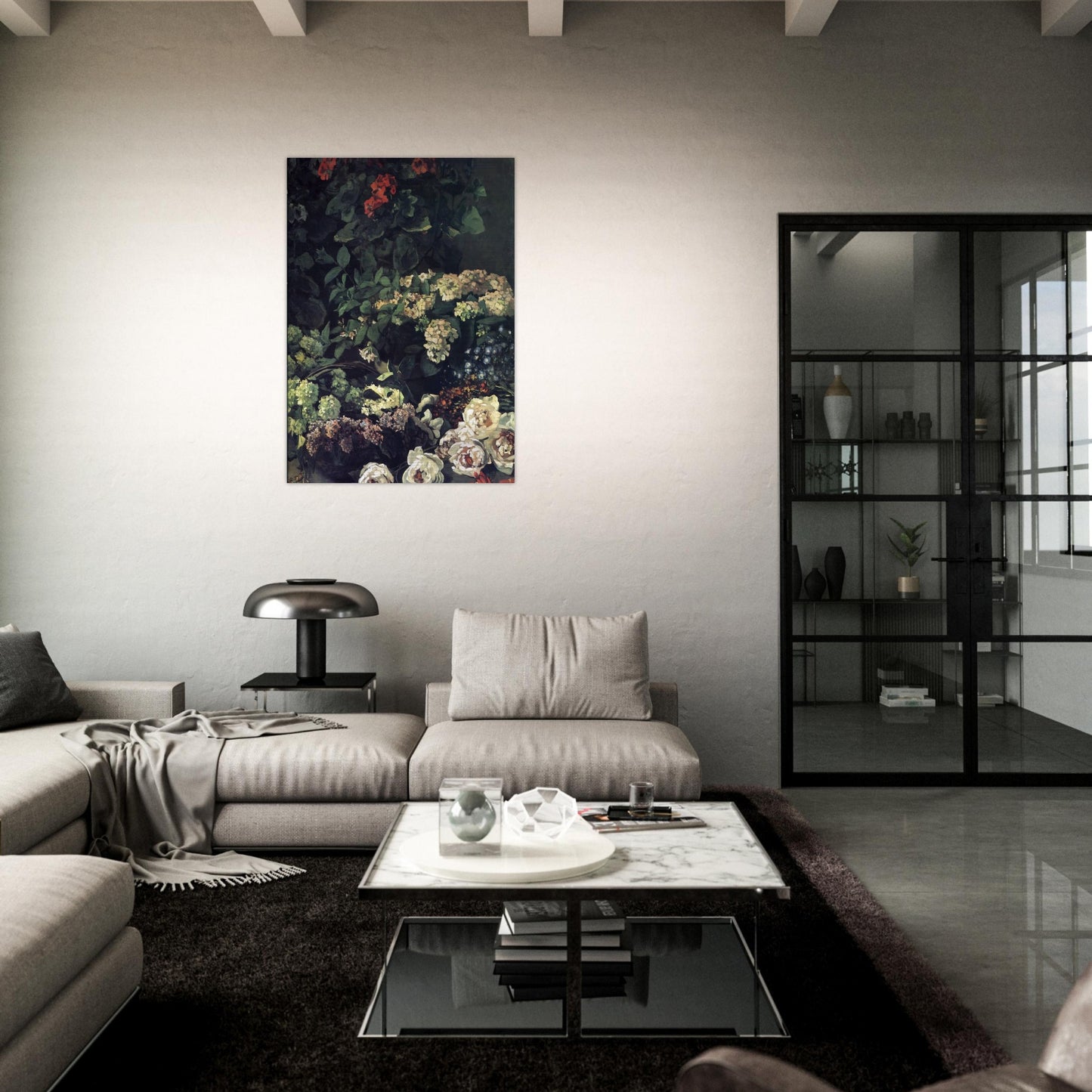 Spring Flowers - claude monet Brushed Aluminum Print - 70x100 cm / 28x40 inches | claude monet Aluminum Print | claude monet Prints