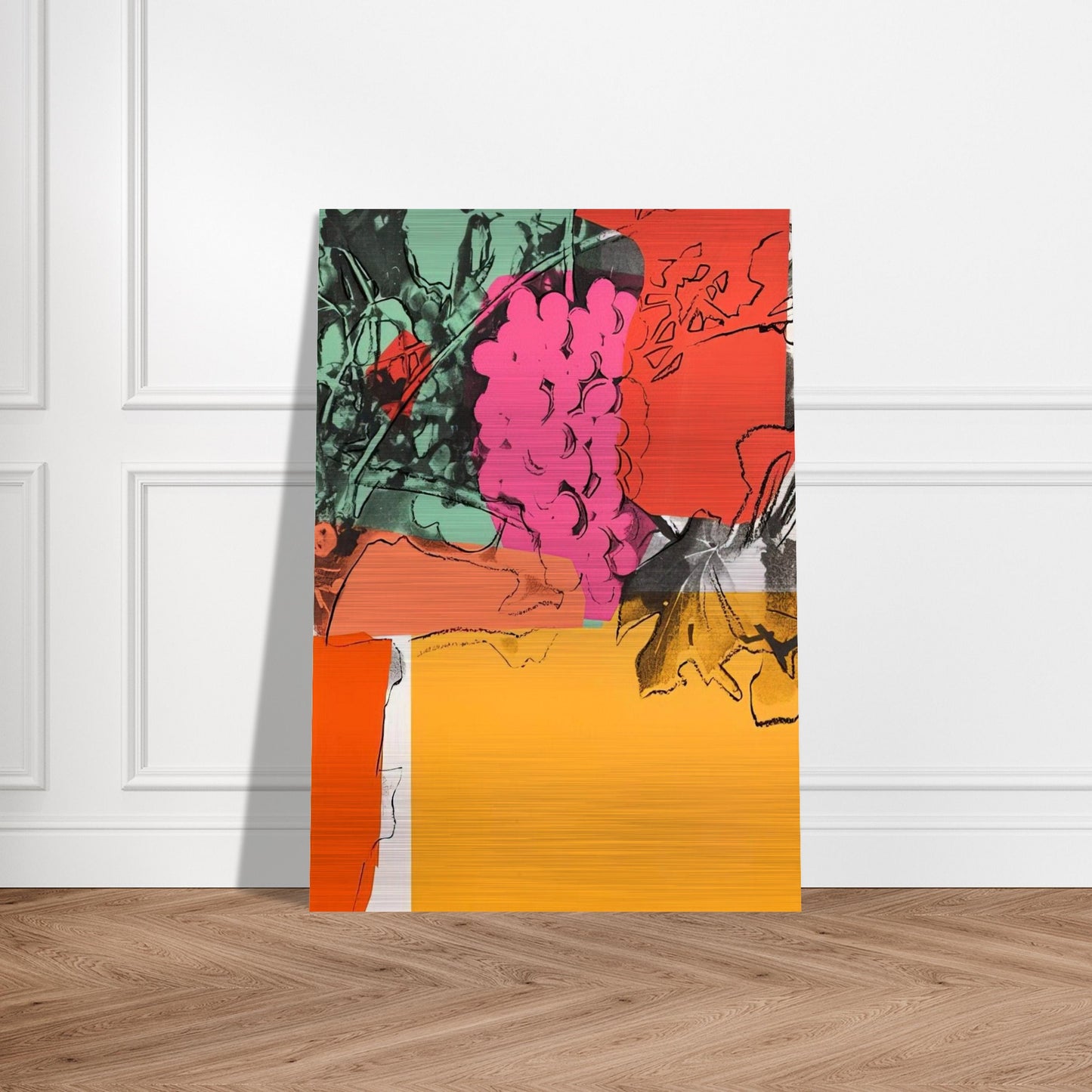 Grapes #1 - Andy Warhol Brushed Aluminum Print - 70x100 cm / 28x40 inches | Andy Warhol Aluminum Print | Andy Warhol Prints