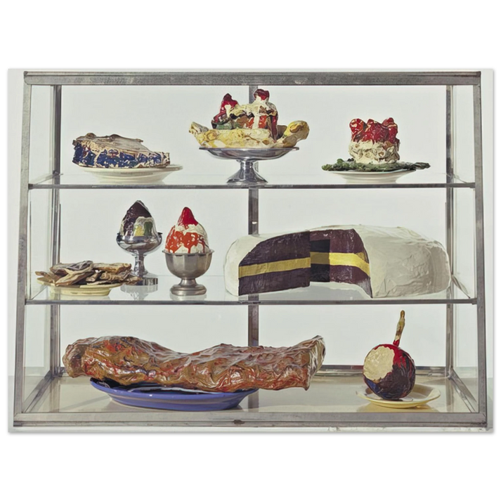 Claes Oldenburg - PASTRY CASE I 1962  75x100 cm / 30x40inches Fine Art Poster