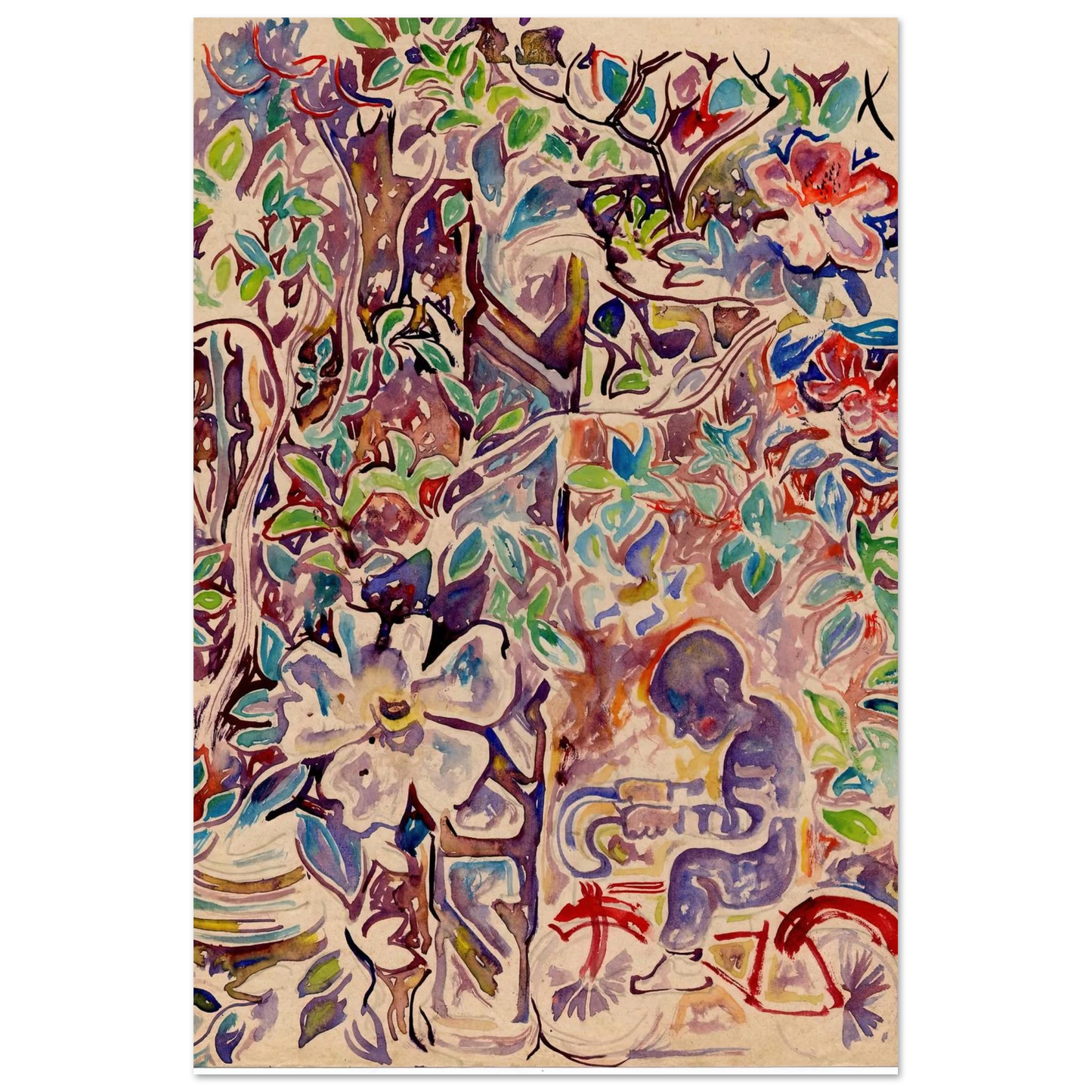 Walter Inglis Anderson - Walter Anderson Wall art - 40x50 cm / 16x20 inches - Premium Wooden Framed Poster With Fine Art Paper-canvas - Black frame