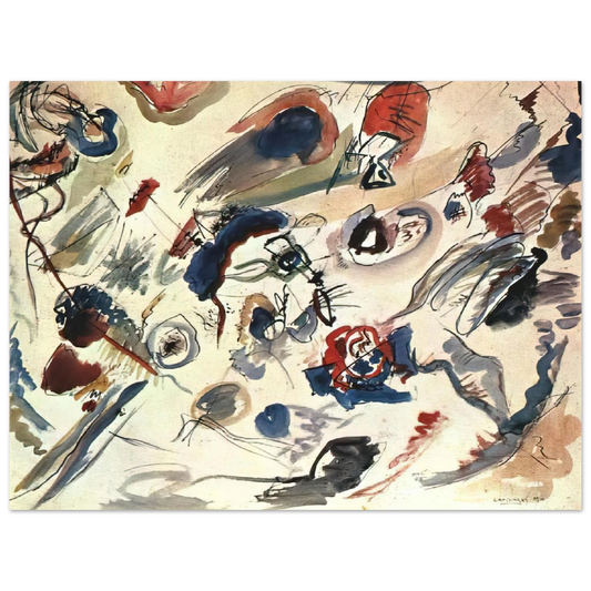 Wassily Kandinsky - FIRST ABSTRACT WATERCOLOR 1910  75x100 cm / 30x40inches Fine Art Poster