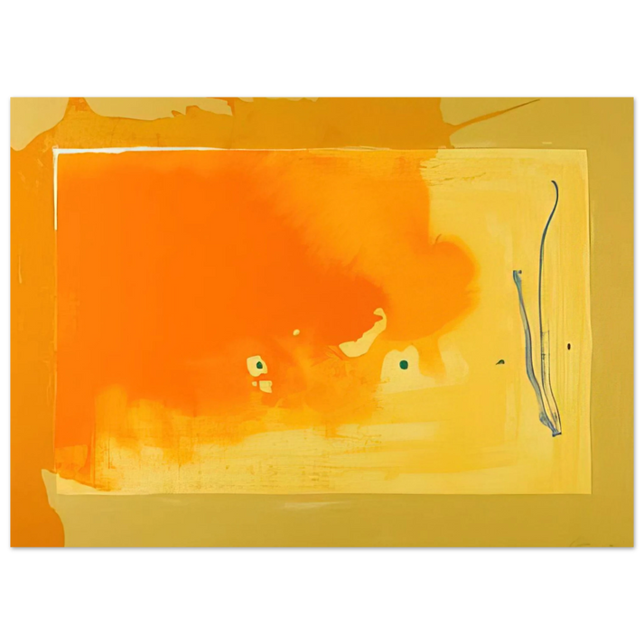 Helen Frankenthaler - Bilbao - 1998 Wall art - 13x18 cm / 5x7 inches - Premium Wooden Framed Poster With Fine Art Paper-canvas - Black frame