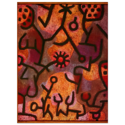 Paul Klee - FLORA ON ROCKS SUN 1940  75x100 cm / 30x40inches Fine Art Poster