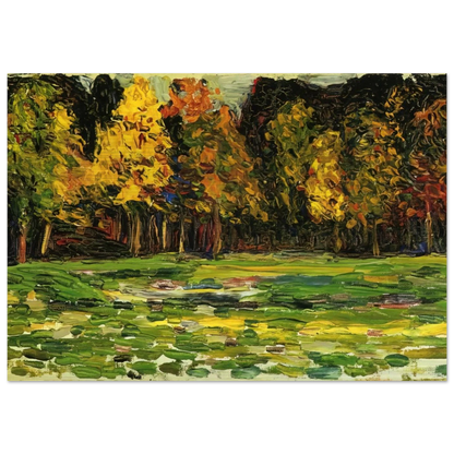 FOREST EDGE - Wassily Kandinsky Brushed Aluminum Print - 70x100 cm / 28x40 inches | Wassily Kandinsky Aluminum Print | Wassily Kandinsky Prints
